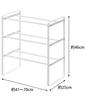 Телескопическая полка для обуви Yamazaki Jitsugyo 7555, 3 яруса, белая, прибл.. Ш41~70 x Г25 x В46см Рама для хранения обуви у входа