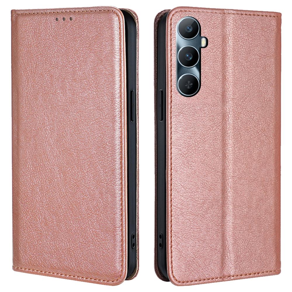 Для Realme C65 4G Кожаный чехол-кошелек Магнитная застежка Противоударный чехол Дистрибьюторы телефонных аксессуаров