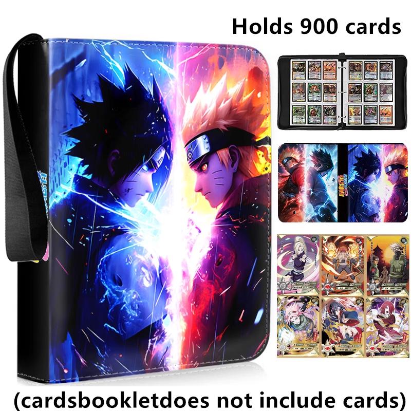400pcs/900pcs Naruto Card Album Book Folder 4/9 Card Slots Collections Zipper Double Pocket Zipper Card Binder Holder