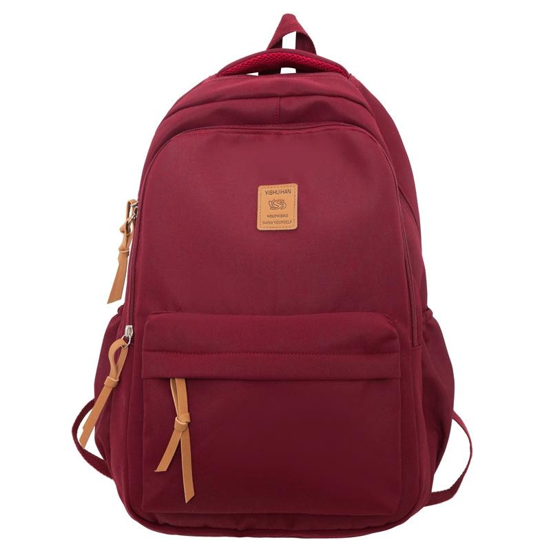 Школьный рюкзак, однотонный рюкзак для старшеклассников, студенческий кампус, рюкзак для женщин и мужчин