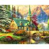 5D DIY Diamond Painting Mountain House Embroidery Cross Stitch Rhinestone Mosaic Home Decor