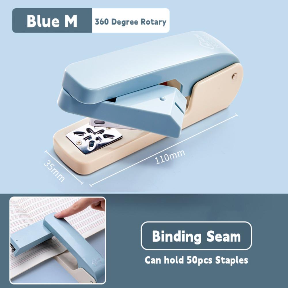 Metal Long Stapler 360 Degree Rotary Bookbinding Machine Manual Binding Tool  Bookbinding Supplies