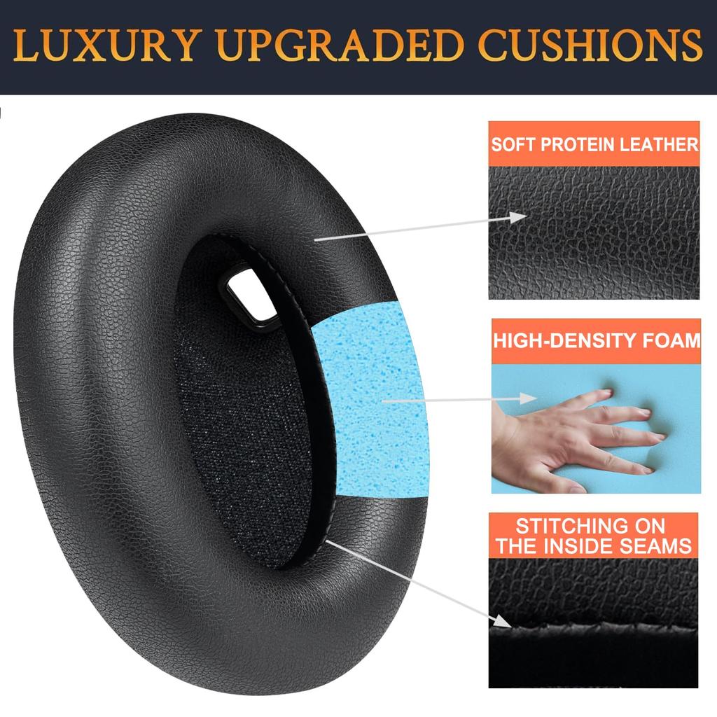 SOULWIT Ear Pads Headband Set for Sony Headset Replacement Headphone Replacement DIY Head Strap Pad Repair Parts + WH-1000XM4 (WH1000XM4) Over-Ear
