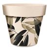 [R6633] - Bamboo Plant Pot 'Eucalyptus' Green Beige - 17x15 Cm