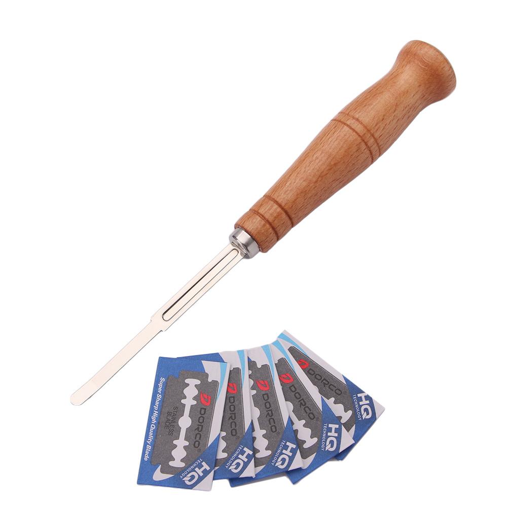 With 5pcs Replacement Blades Arc Curved Dough Slicer Bread Lame Cutter Toast Knife Baking Tools