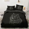 Black Animal Duvet Cover Set Tiger Print Bedding Set for Kids Teens Single Twin Double Queen King Size Polyester Quilt Cover