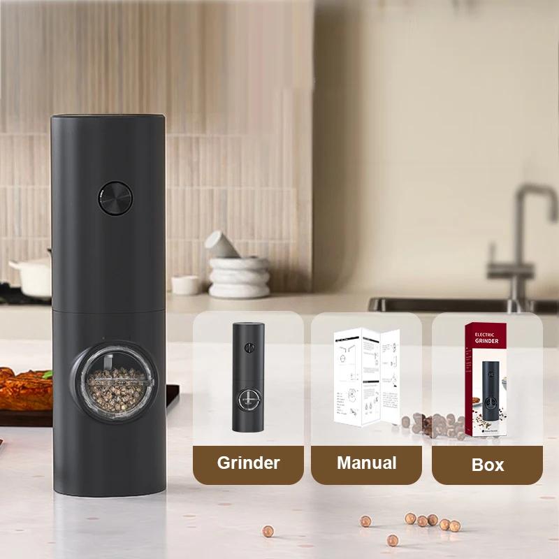 USB перезаряжаемая соль перец мельница с регулируемой электрической мельницей для перца грубость свежемолотый перец кухонный инструмент