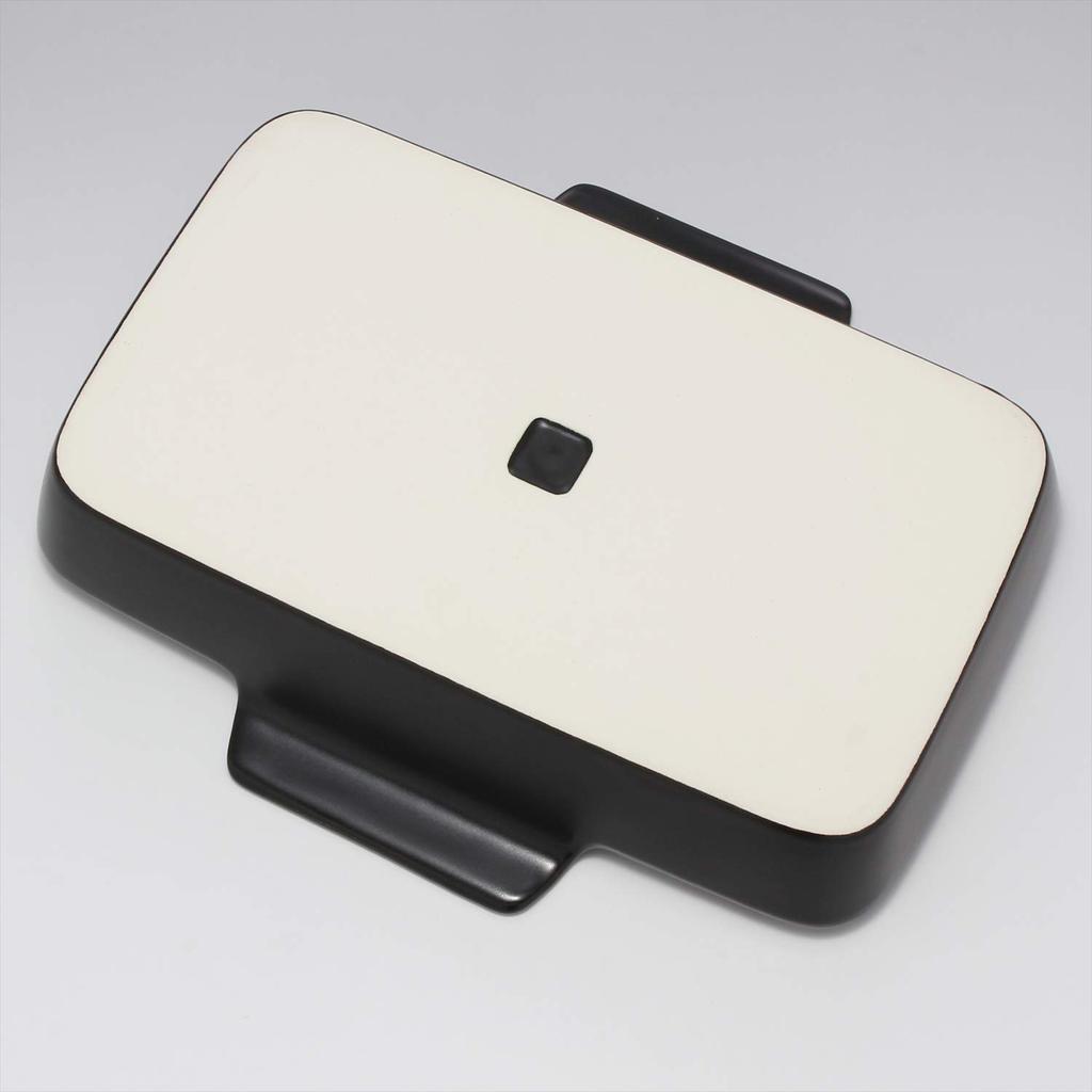 Santo Grill Pan, Black, 25.5cm, Banko Ware, with Handle, Ceramic Grill Plate, 17049