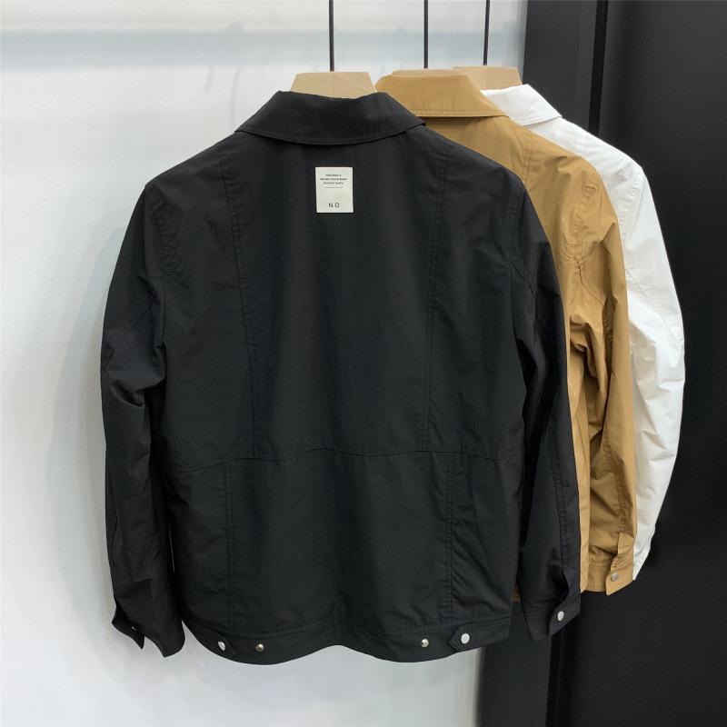 Весна и осень Простая повседневная куртка с лацканами, мужская новая корейская мода, универсальная короткая рабочая куртка