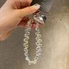 Роскошный блестящий кристальный кулон в форме сердца с бусинами для ремешка iPhone, сумки, брелка, цепочки для телефона, браслета, кольца-подвески, шнурка