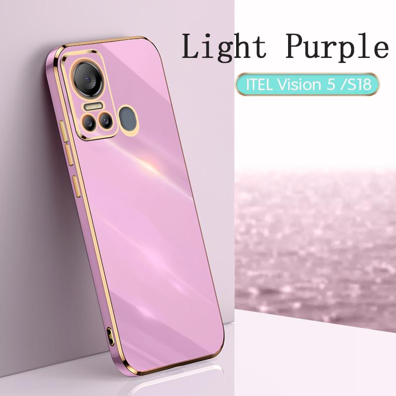 For Itel S18 S663L Case Protective Electroplating Shockproof Itel S16 Pro P36 Play Case Cover Silicone TPU Soft