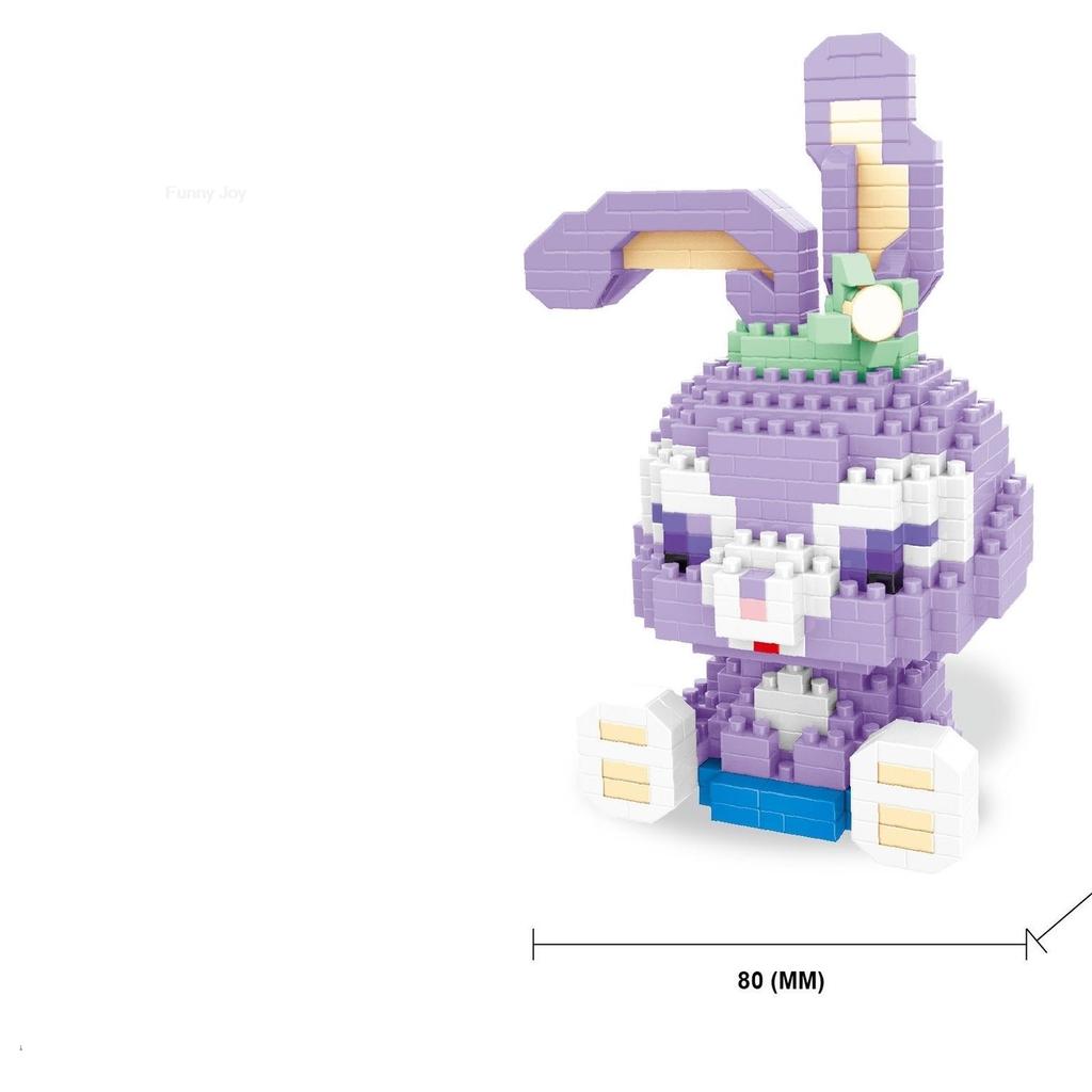 Cartoon Anime Blocks Kuromi My Melody Cinnamoroll Mouse Building Blocks Doll Toy Kids Birthday Gift