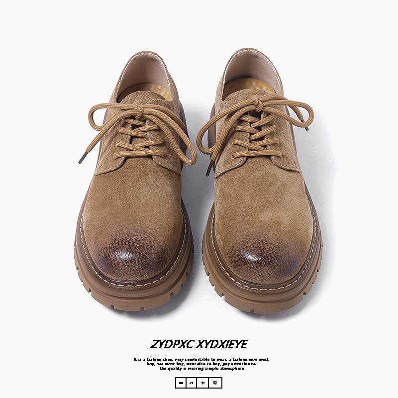 2025 мужская летняя мужская обувь тренд низкие ботинки Martin повседневные меховые британские туфли 4515-W