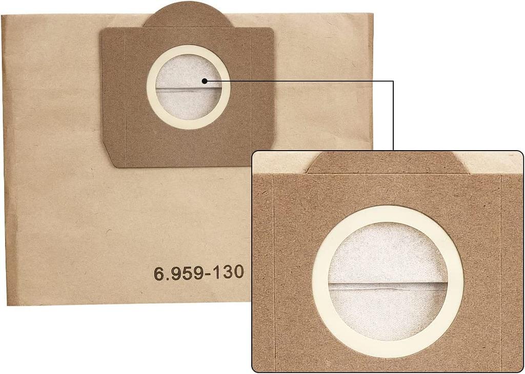 Бумажные пакеты Homukari для пылесосов Karcher WD3200/WD3300 (6 упаковок)