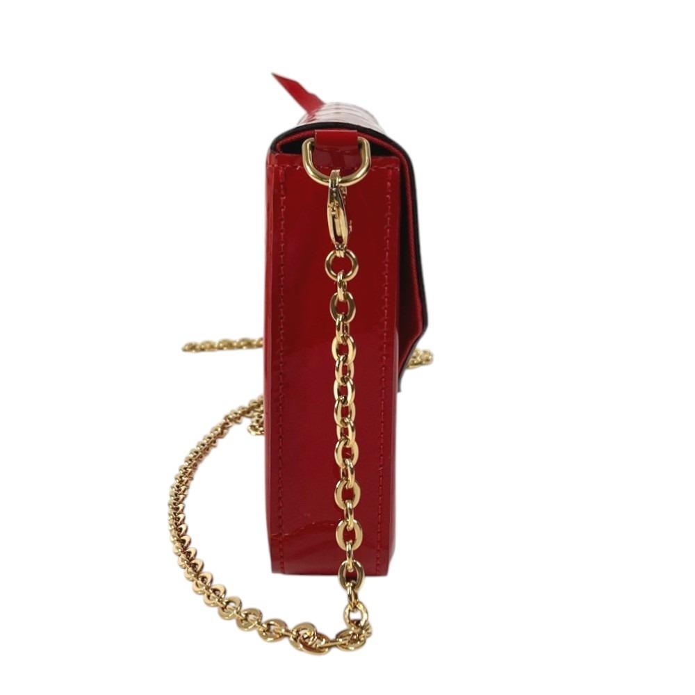 Louis Vuitton M61293 Monogram Vernis Pochette Felicy Clutch bag Shoulder Bag Red