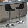 Bar Stools Set of 2 Faux Leather Counter Height Barstools with Back & Footrest Height Adjustable Swivel Bar Chairs Modern Armless Island Stool