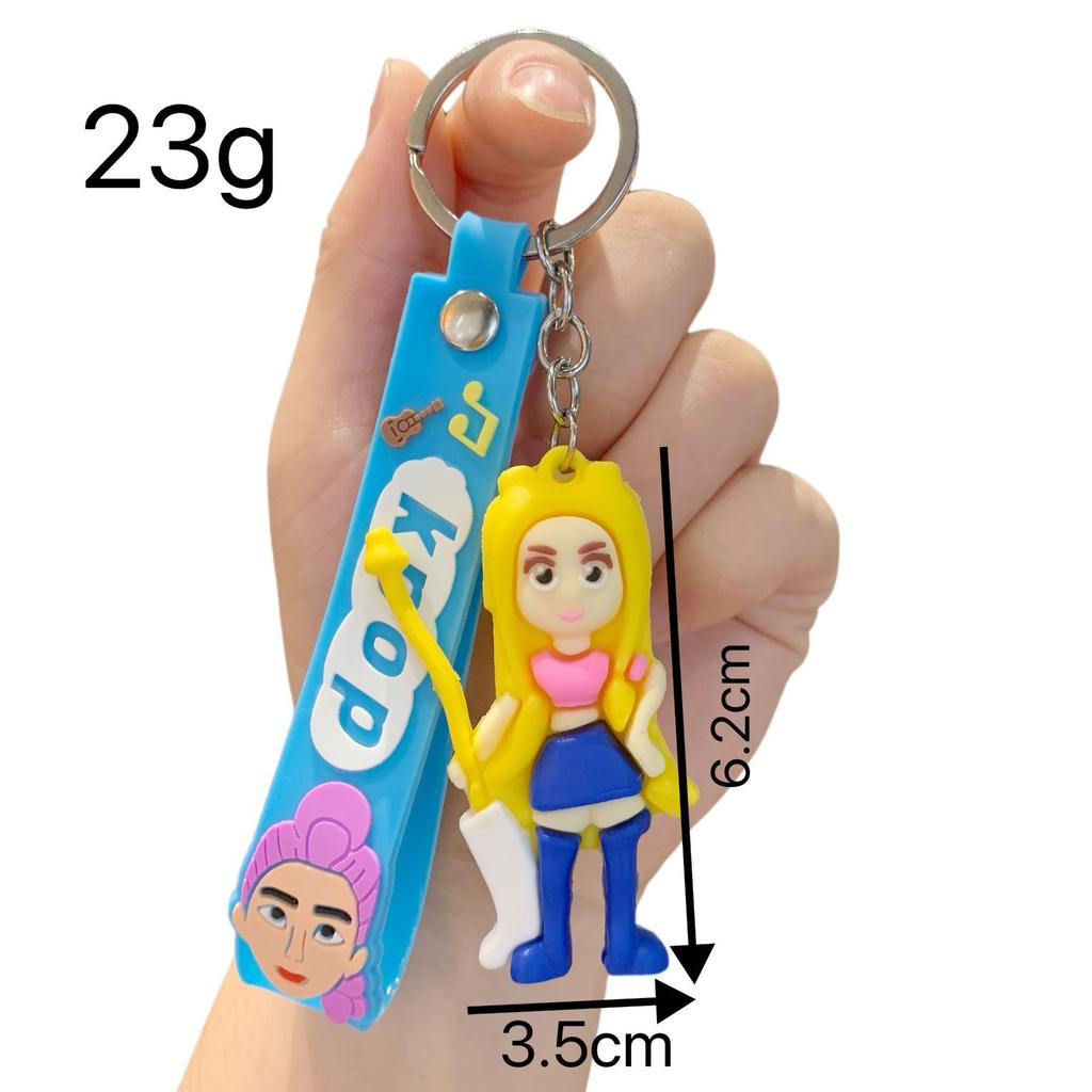 Kpop Demon Hunter Cartoon Keychain Bag Hanging Pendant Backpack Earphone Case Decoration Accessories Car Keyring Birthday Gifts