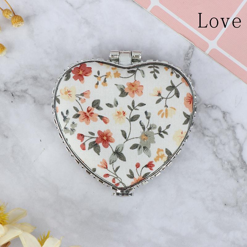 Мини-макияж, компактные карманные цветы, двухсторонние складные винтажные косметические зеркала