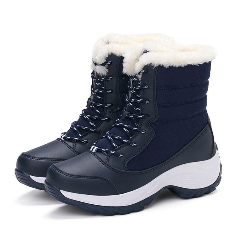 Snow Boots Women's Boots Non-slip Women Winter Boots Fur Warm Ankle Boots For Women Down Waterproof Booties Botas Mujer