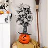 And Halloween Black White Skull And Flower Home Decoration Stickers Wall