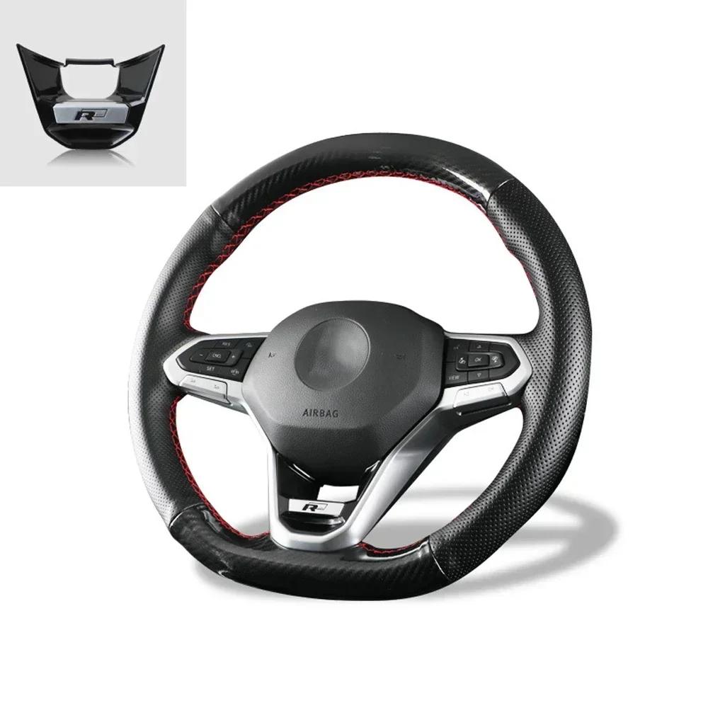 DOG1 ABS Car Badge Steering Wheel Sticker for Volkswagen VW RLINE POLO Golf MK4 Tiguan Passat MAGOTAN 4MOTION Jetta Touran