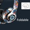 Новые Bluetooth-наушники с граффити, Hi-Fi звук, басы, складные, беспроводные, со встроенным микрофоном, наушники