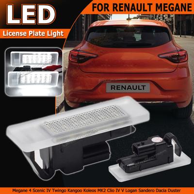 2 шт. Для Renault Megane 4 Scenic IV Twingo Kangoo Koleos MK2 Clio IV V Logan Sandero Dacia Duster Светодиодный фонарь подсветки номера