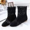 Summer Boots Women Flat Ankle Boots Fashion Cut-Outs Brand Ladies Holes Shoes