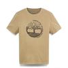 Logo Print Outdoor Casual Breathable Short Sleeve T-Shirt Men Tops Ginger-Yellow A6BCM-DH4