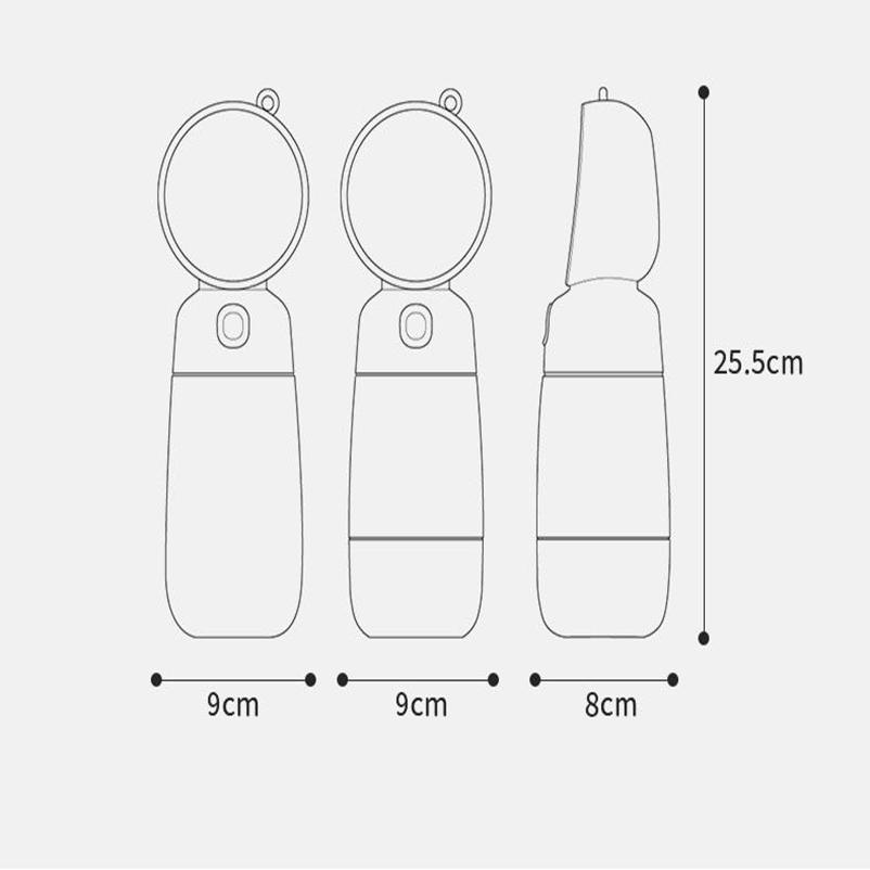 2 в 1 портативный пищевой материал для собак и кошек, дорожная бутылка для воды для домашних животных с дозатором еды