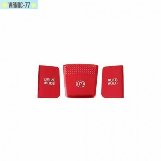 For Kia Carnival -23 Red Aluminum Center Console Button Sticker Trim Cover