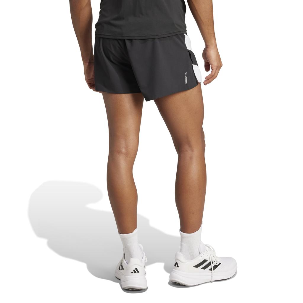 Шорты для бега Adidas и футболка Adizero, мужские KQZ58, черные (JP1490), Размер L (5 дюймов)