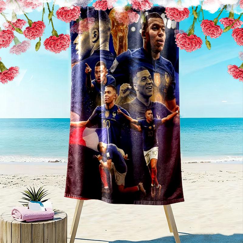 Kylian Mbappé Pride Beach Towel, Large Soft Quick Dry Towel for Beach Camping Swimming