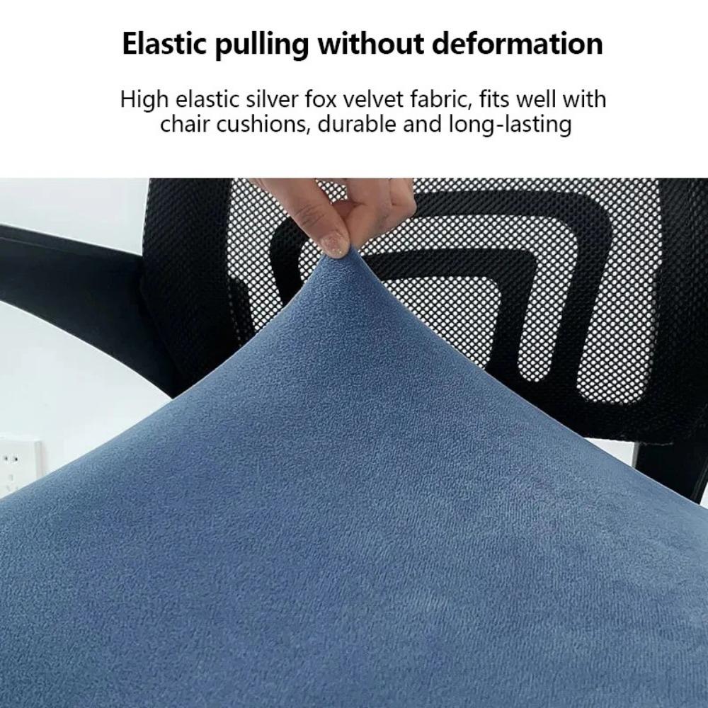 Washable Office Chair Cover Velvet Dust Cover Universal Rotating Chair Seat Cover Home Office