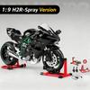 Ключевой старт 1:9 H2 H2R Сплав Гоночный Мотоцикл Модель Литье под Давлением Трек Спортивный Мотоцикл Модель Звук и Свет С Распылением Детская Игрушка Подарок