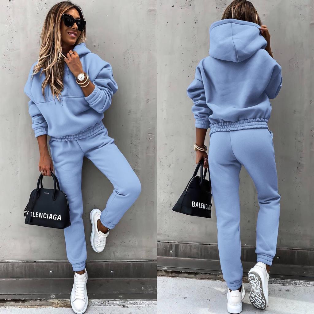 Autumn/Winter 2025 European & American Fashion Long Sleeve Sport Casual Sweatshirt Set