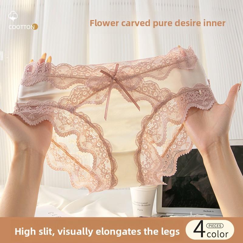 Женские новые весенне-летние сексуальные кружевные дышащие трусики с низкой посадкой