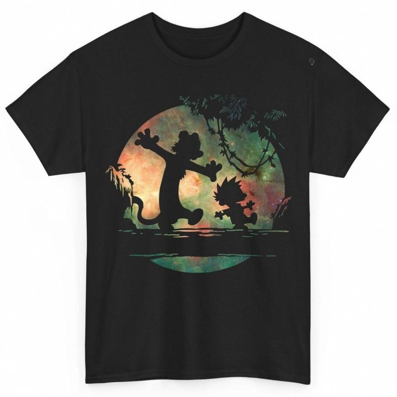 Calvin And Hobbes Galaxy 90s Comics Fan Vintage TShirt Unisex Women Unisex S To 4XL New SpringSummer Arrivals