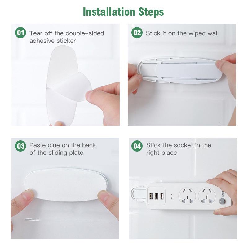 FONKEN Socket Retainer Adhesive Fixer Strip Holder Insert Type Removable For Wall-Mounted Router Rack