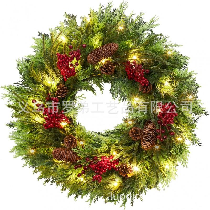 Christmas Wreath Door Hanging Decor Home Mall Window Party Festive Simulation Ornament