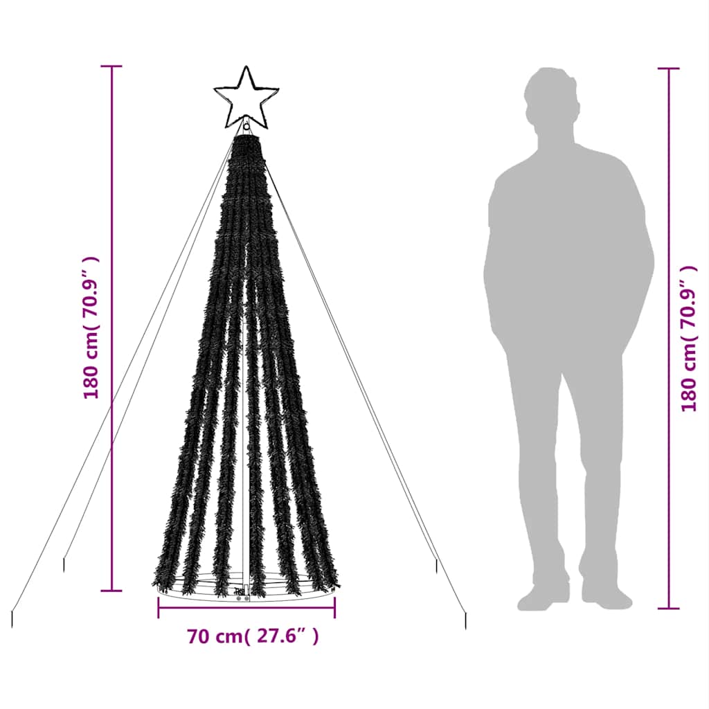 LED Christmas Tree 275 LEDs Blue 180 cm