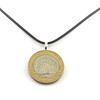 Stones and Minerals. Portugal 200 Escudos Coin Necklace Black Cord.