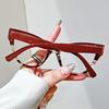 Elegant Cat Eye Reading Glasses with Metal Hinge - Minimalist Color Block Design, Fashion Presbyopic Eyewear +1.0 To +4.0