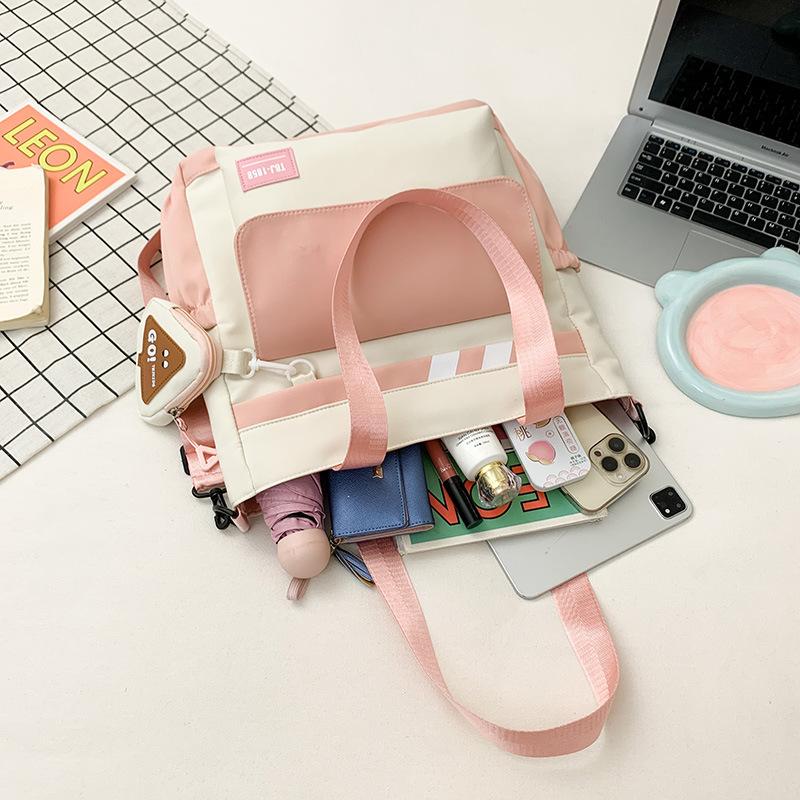 Contrasting Colors, Large-Capacity Commuting, Messenger Bags, Fashionable And Versatile High-Value Student Shoulder Bags