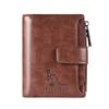 PU Leather Men Wallet Zipper No Degaussing Multi Screens Vertical Vintage Male Wallet for