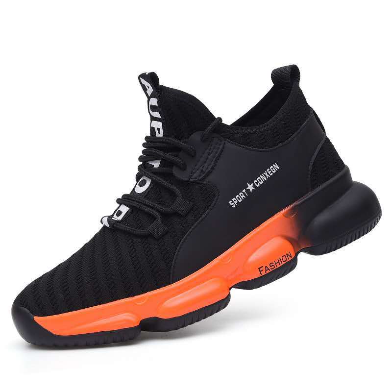 Рабочая обувь, мужская модная дышащая рабочая обувь со стальным носком, легкие промышленные, устойчивые к проколам, нескользящие рабочие защитные ботинки