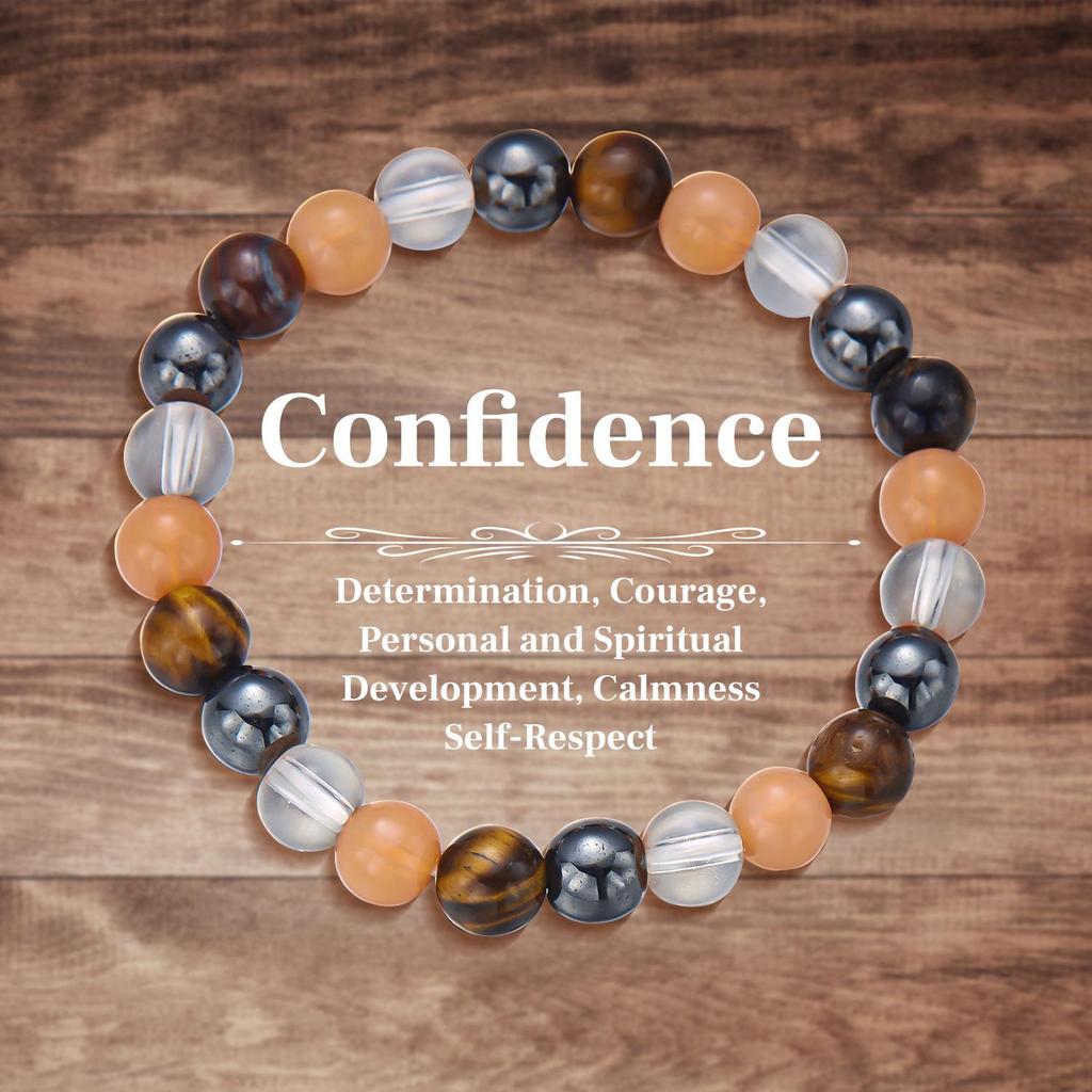 European-American Geometric Beaded Bracelet with 8mm Aventurine & Tiger Eye Stones