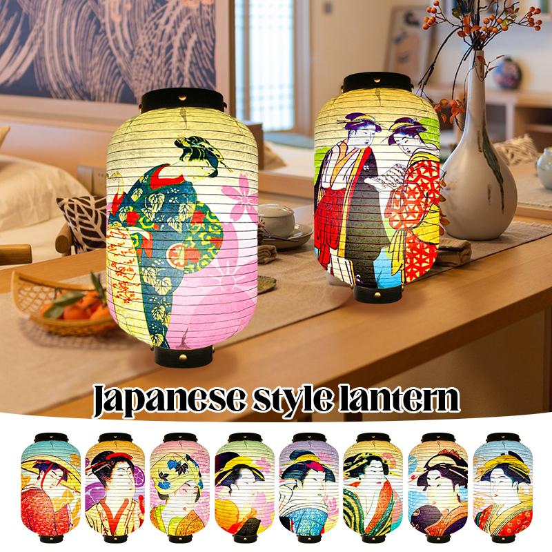 Уличный водонепроницаемый фонарь в японском стиле Ukiyo-e Bistro Ramen Restaurant Izakaya Sign Festival Party Wedding Decor Background