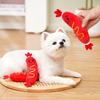 Pet Sound Cat Plush Toy Dog Toy Cat Hot Dog Embroidery Bite Resistant and Bored Dog Supplies