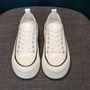 Platform Canvas Shoes Women's 2025 Spring New Small Casual Sports Board Shoes Versatile Popular Muffin White Shoes